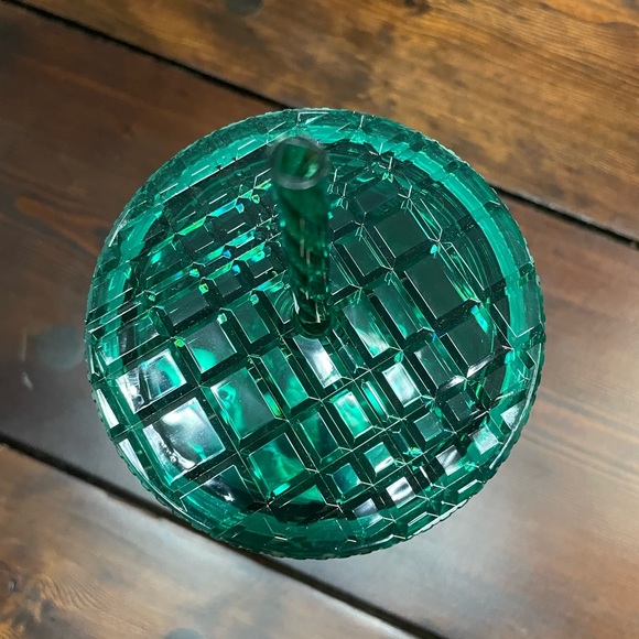 Starbucks Textured 24 oz Travel Cold Cup Emerald Green Diamond Cut NWOT - Picture 3 of 10